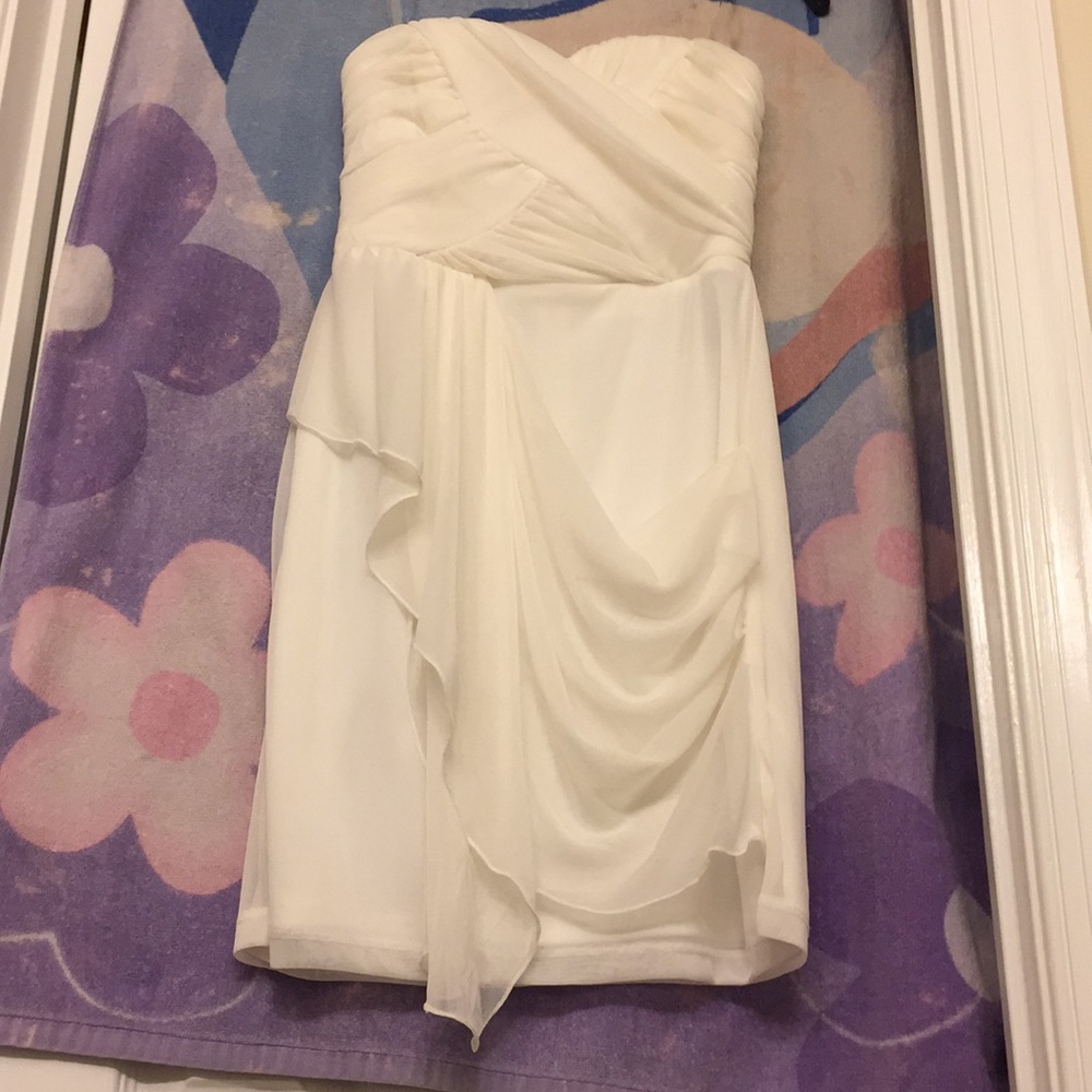 white strapless party dress junior size 3